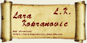 Lara Kopranović vizit kartica